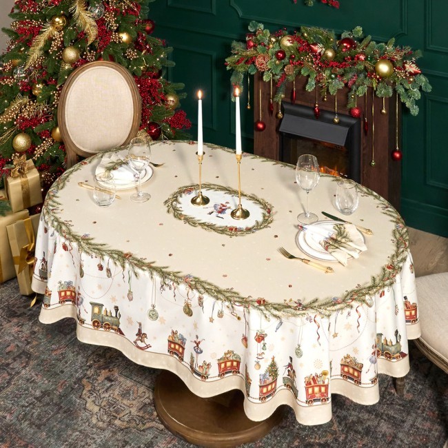 Скатерть овальная "щелкунчик" ,140х300см ,бежевый ,100%хлопок ,твил Lefard (850-757-42) Скатерть овальная "щелкунчик" ,140х300см ,бежевый ,100%хлопок ,твил Lefard (850-757-42)