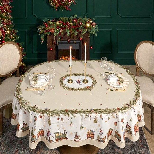 Скатерть овальная "щелкунчик" ,140х300см ,бежевый ,100%хлопок ,твил Lefard (850-757-42) Скатерть овальная "щелкунчик" ,140х300см ,бежевый ,100%хлопок ,твил Lefard (850-757-42)