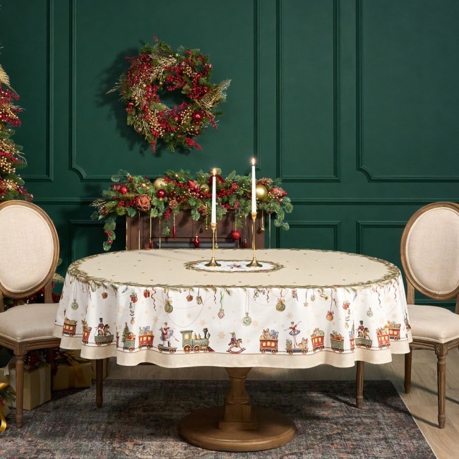 Скатерть овальная "щелкунчик" ,140х300см ,бежевый ,100%хлопок ,твил Lefard (850-757-42) Скатерть овальная "щелкунчик" ,140х300см ,бежевый ,100%хлопок ,твил Lefard (850-757-42)