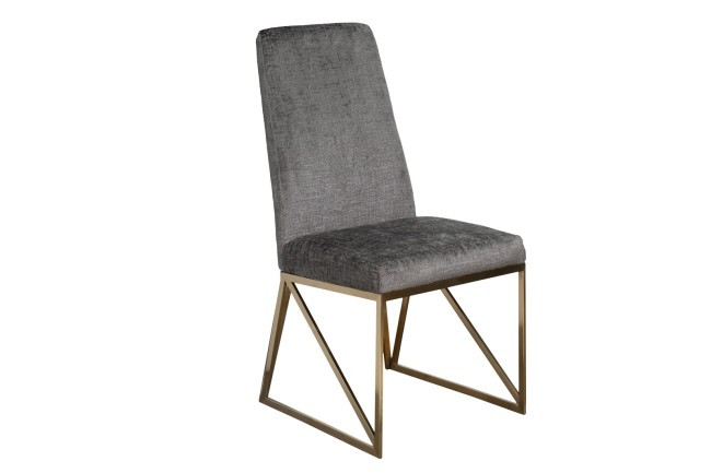 Стул велюр шенилл серый/браш.золото 49*65*99см (TT-00013559)