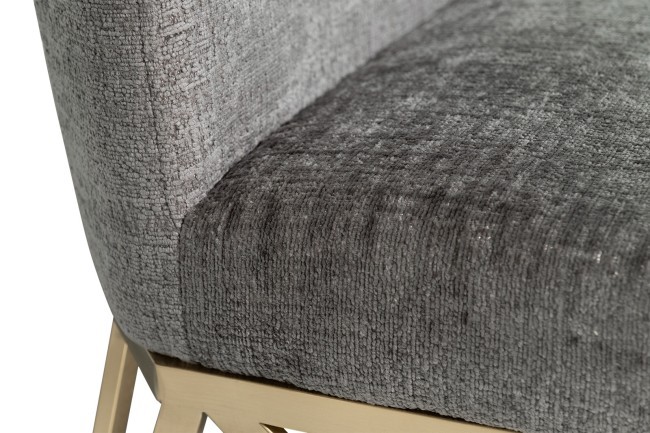 Стул велюр шенилл серый/браш.золото 49*65*99см (TT-00013559)