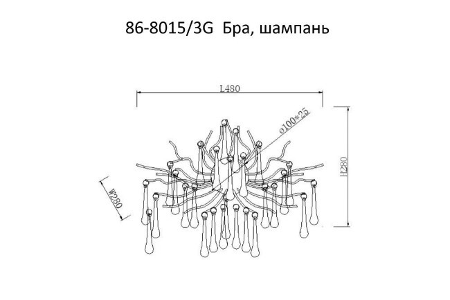 Бра 50*40см, металл цвет шампань (TT-00004975) Бра 50*40см, металл цвет шампань (TT-00004975)
