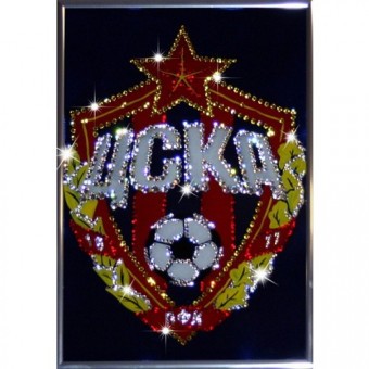Картина Логотип ЦСКА с кристаллами Swarovski (2204)