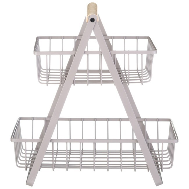 Корзина для фруктов с деревянной ручкой 27.5*17.5*29 см Agness (917-123) Корзина для фруктов с деревянной ручкой 27.5*17.5*29 см Agness (917-123)