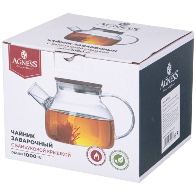 Чайник заварочный agness 1 л Agness (887-293)