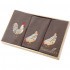Комплект салфеток 40х40см из 3-шт"куриная семейка" 100% х/б, вышивка, коричневый SANTALINO (850-533-44)