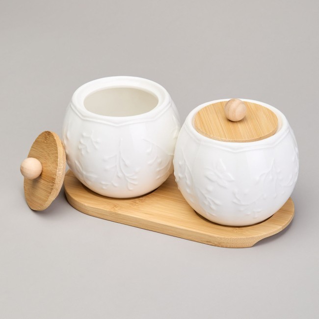 Набор сахарниц lefard "native" 2 шт. 10*10 см 300 мл на дерев. подставке Lefard (761-146) Набор сахарниц lefard "native" 2 шт. 10*10 см 300 мл на дерев. подставке Lefard (761-146)