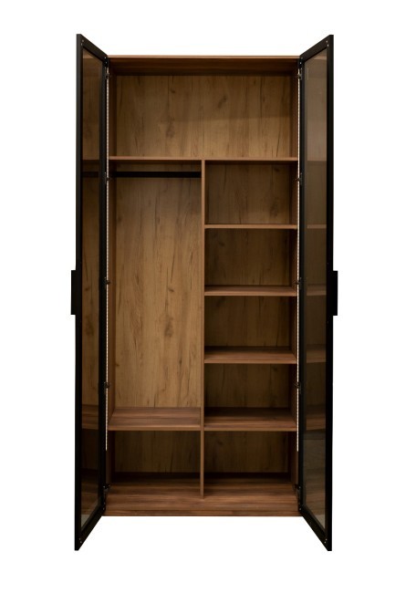 Шкаф Alto двухдверный c полками, цвет дуб Барокко, дверцы стекло 100*57*228.5см (TT-00012635) Шкаф Alto двухдверный c полками, цвет дуб Барокко, дверцы стекло 100*57*228.5см (TT-00012635)