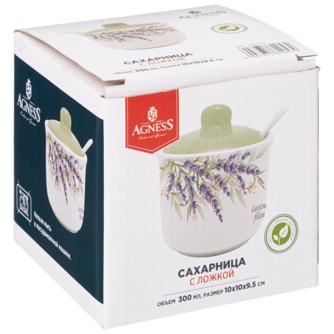 Сахарница с ложкой agness "душа прованса" 10*9,5 см 300 мл Agness (358-2057) Сахарница с ложкой agness "душа прованса" 10*9,5 см 300 мл Agness (358-2057)