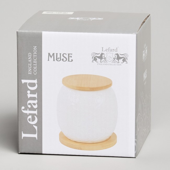 Банка lefard "muse" с дер.крышкой на дер.подставке 10*11,5 см 600 мл Lefard (587-211)