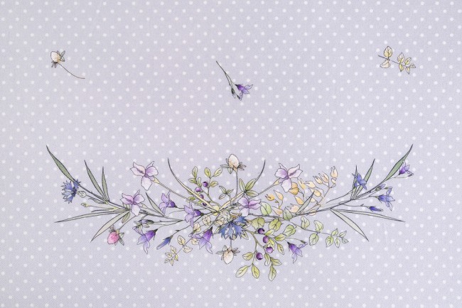 Скатерть круглая "гуси легард" диаметр=180 см., серый, 100% хлопок, твил, с пропиткой Lefard (850-710-22)