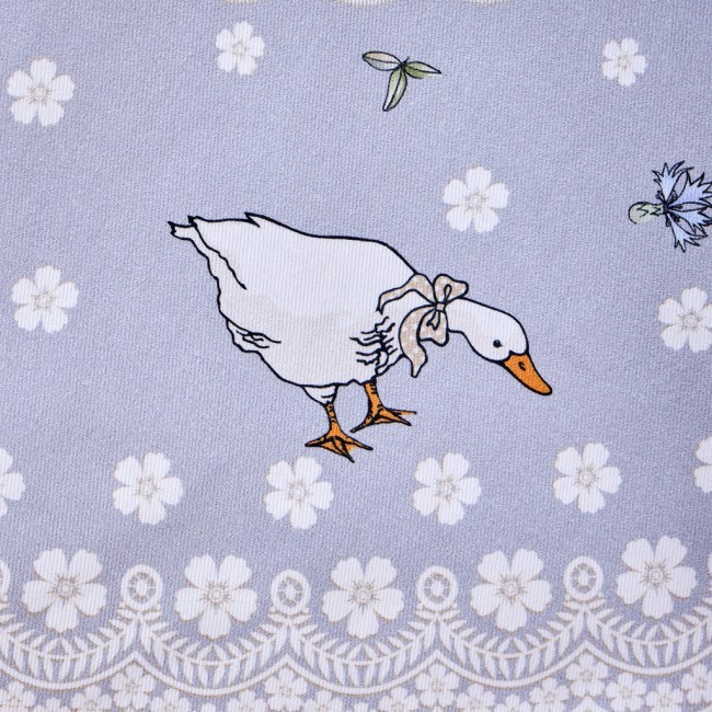 Скатерть круглая "гуси легард" диаметр=180 см., серый, 100% хлопок, твил, с пропиткой Lefard (850-710-22)