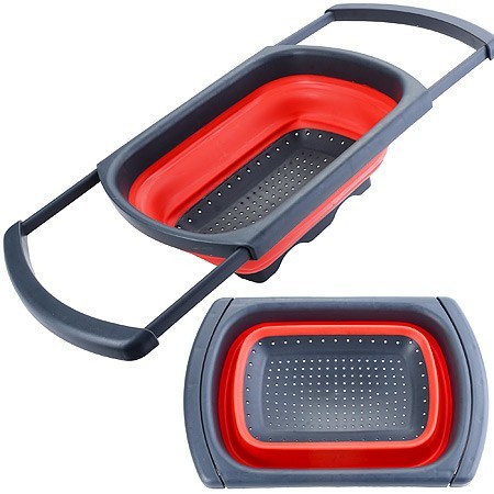 Дуршлаг с выдвиж. ручками, КРАСНЫЙ.MB (31488) Дуршлаг с выдвиж. ручками, КРАСНЫЙ.MB (31488)