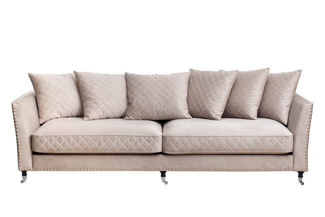 Диван Sorrento 250 трехмест., велюр св.серый Colt030-SVBEG 250*101*90 - TT-00011109