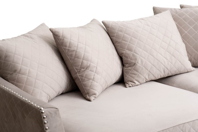 Диван Sorrento 250 трехмест., велюр св.серый Colt030-SVBEG 250*101*90 - TT-00011109