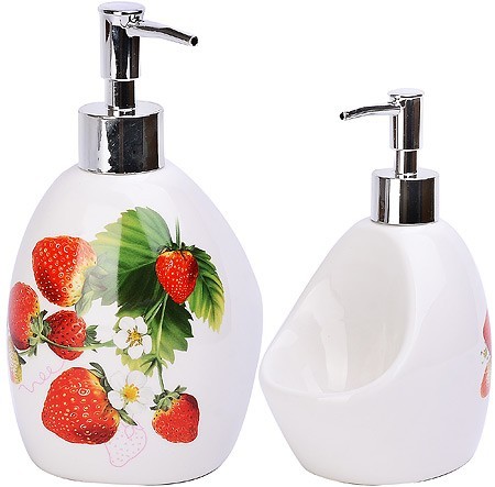 Дозатор для мыла 450мл Клубника LR (26350)