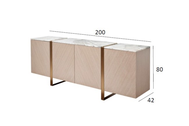 Комод 200*42*80см (TT-00012384)