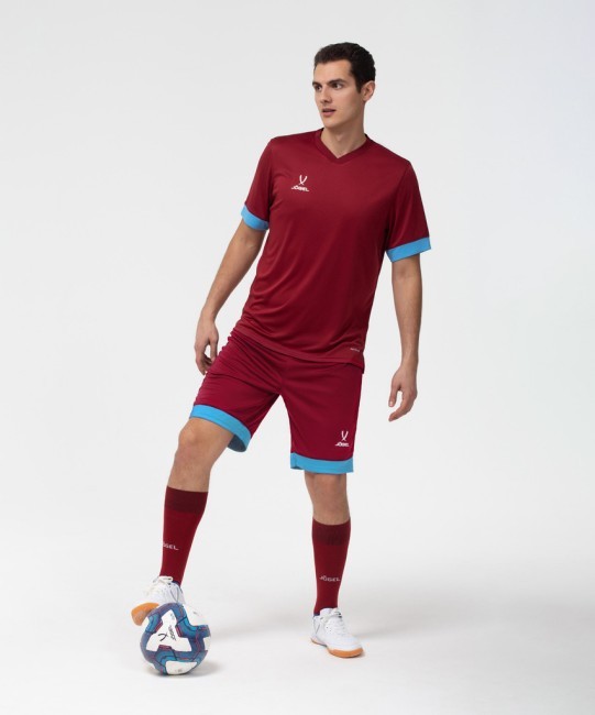 Шорты игровые JOGEL DIVISION PerFormDRY Union Shorts, гранатовый/голубой/белый (2101187)