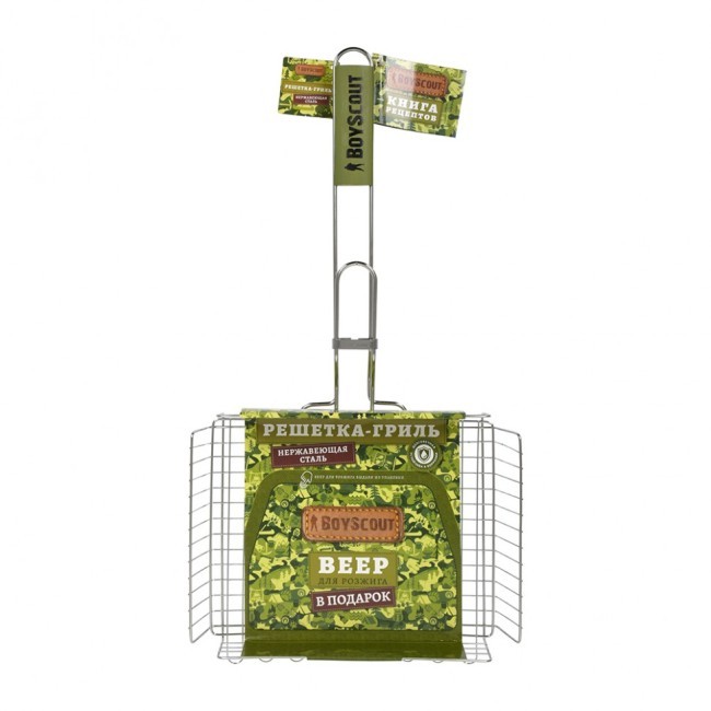 Решетка-гриль BoyScout универсальная, НЕРЖАВЕЮЩАЯ сталь 58x30x25x5,5 cм 61348 (88167)