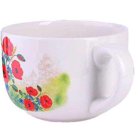 Кружка-супница 550мл Цветущие Маки доломит LR (60275)