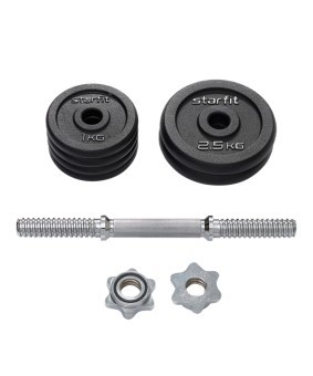 Гантель разборная чугунная в коробке STARFIT DB-715, 10 кг (2107616)