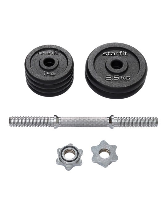 Гантель разборная чугунная в коробке STARFIT DB-715, 10 кг (2107616)