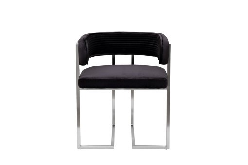Стул велюр черный/матовый хром 60*55*73см (TT-00014350) Стул велюр черный/матовый хром 60*55*73см (TT-00014350)
