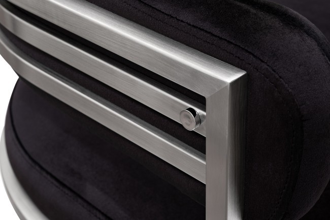 Стул велюр черный/матовый хром 60*55*73см (TT-00014350)