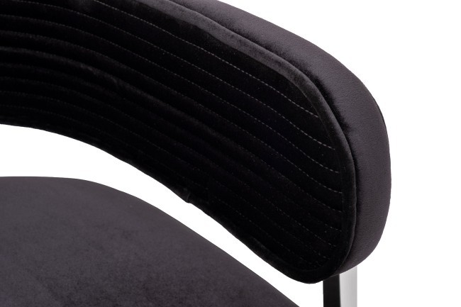 Стул велюр черный/матовый хром 60*55*73см (TT-00014350)