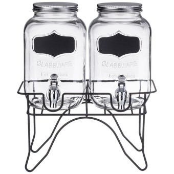 Диспенсеры для напитков 2 штуки по 4 л на подставке 14*14*26 см Lefard (172-180) Диспенсеры для напитков 2 штуки по 4 л на подставке 14*14*26 см Lefard (172-180)