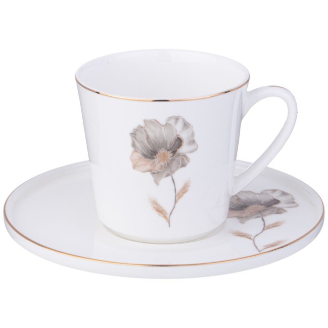 Кофейный набор lefard "inspiration" золотой цветок на 2 пер. 4 пр. 220 мл Lefard (422-127) Кофейный набор lefard "inspiration" золотой цветок на 2 пер. 4 пр. 220 мл Lefard (422-127)