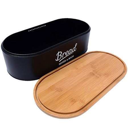 Хлебница с крышкой 44х21х12см металл/бамбук Mayer&Boch (40557)
