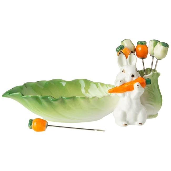 Блюдо lefard "кролик" 21 см, 6 вилочек Lefard (58-421) Блюдо lefard "кролик" 21 см, 6 вилочек Lefard (58-421)