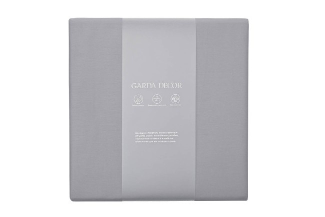 Простыня на резинке сатин серый 160*200*30 (TT-00010351)