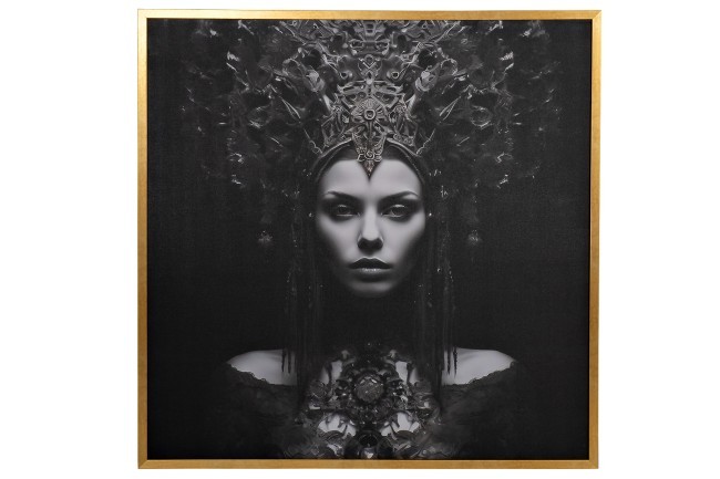 89VOR-Queen Холст "Царица/1" 100х100 см, багет пластик(зол) (TT-00015451)