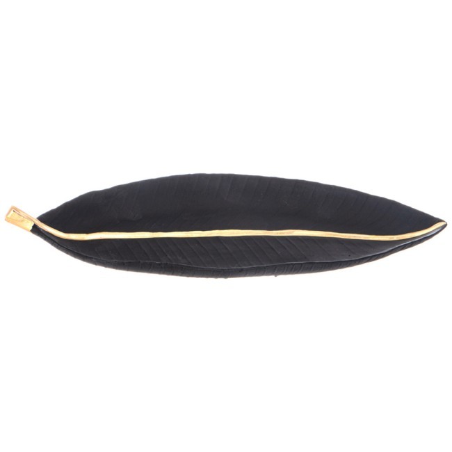 Блюдо декоративное "leaf" цвет:черный 32,5*14,5*3,5см Lefard (248-082)