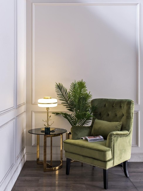 Стол журнальный темн.стекло/золото d60*55см (TT-00002545)