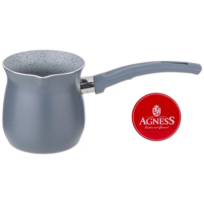 Турка agness   "black marble" с антипр.мрамор. покр. и ручкой soft touch 450 мл без упак Agness (906-254)