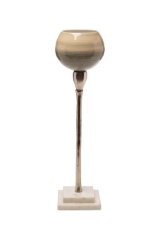 Подсвечник стекл.на металл. ножке h42,5см (TT-00011725)