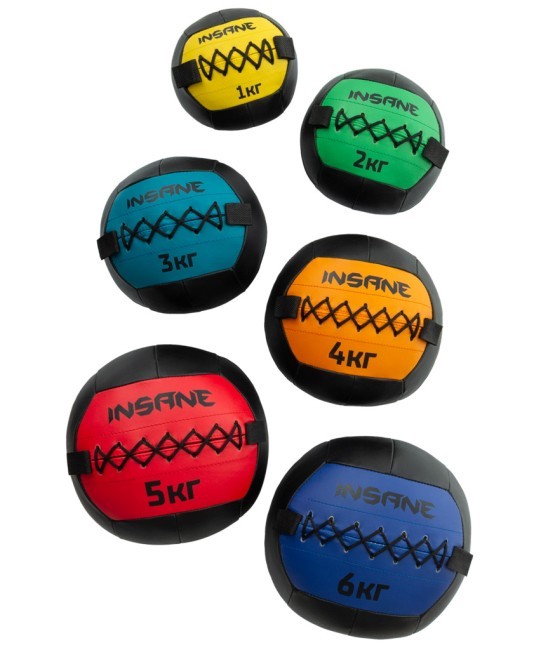 Медбол INSANE IN24-WB100, 5 кг, красный (2111037) Медбол INSANE IN24-WB100, 5 кг, красный (2111037)