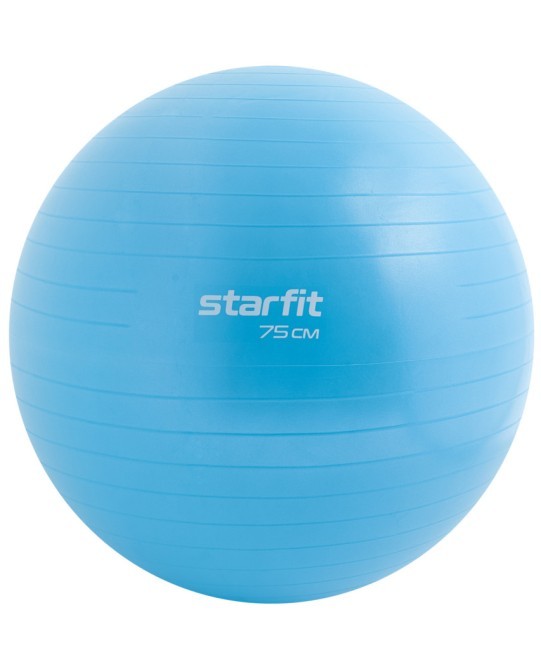 Фитбол STARFIT GB-108 антивзрыв, 1200 гр, синий пастель, 75 см (1747207)
