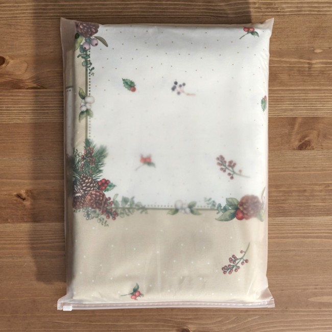 Скатерть овальная "celebration"140х300см ,бежевый, 100% хлопок,твил, пропитка Lefard (850-734-42)