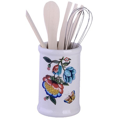 Подставка с кухонными принадлежностями 5пр Летний букет долом/дер LR (30794) Подставка с кухонными принадлежностями 5пр Летний букет долом/дер LR (30794)