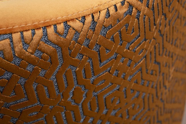 Кресло Napoli вращающееся, вельвет принт Velv ORANG+Latt ORANG 76*76*76см - TT-00011023