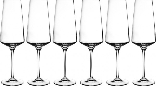 Набор бокалов для шампанского из 6 шт. "aria" 350мл. высота=24см. RCR (305-615)