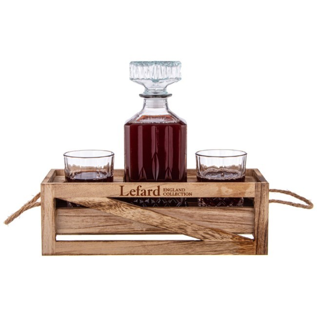Набор для виски на деревянной подставка 3 пр. 900мл/240мл Lefard (172-141)