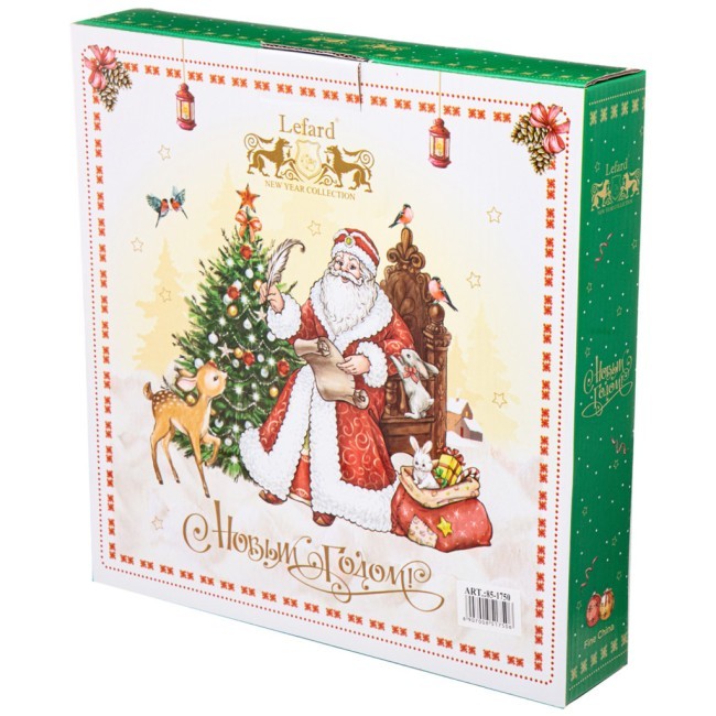 Менажница-елка lefard "дед мороз" 24*24*3 см зеленая Lefard (85-1750) Менажница-елка lefard "дед мороз" 24*24*3 см зеленая Lefard (85-1750)