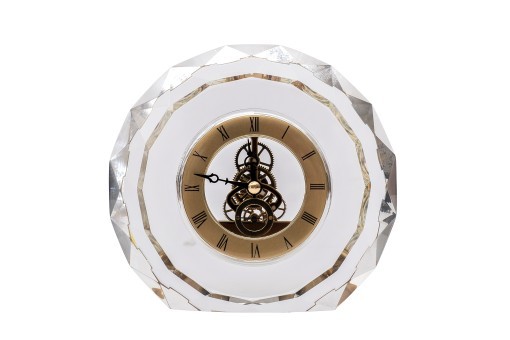 Часы настольные круглые, 16*6*14.5 см. цвет золото (TT-00016075)