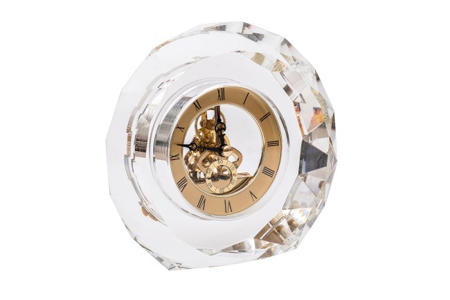 Часы настольные круглые, 16*6*14.5 см. цвет золото (TT-00016075)