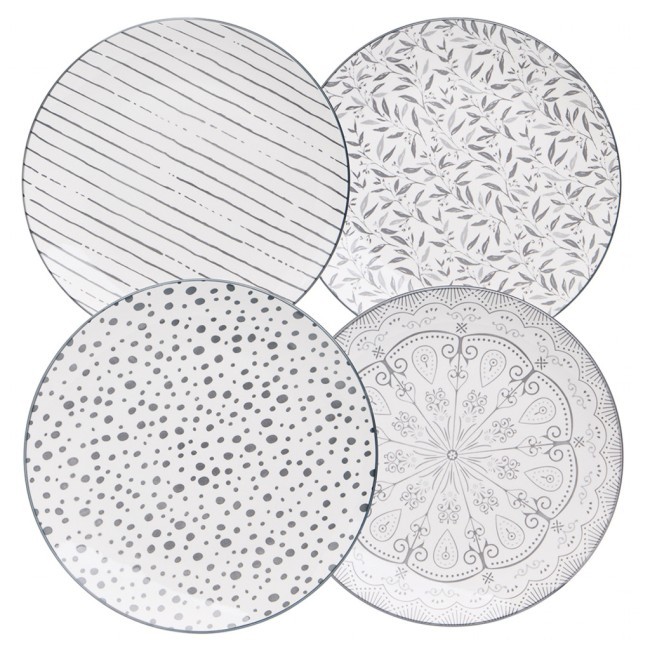 Набор тарелок обеденных bronco "dreams" из 4 шт. диаметр=27 см Bronco (582-123-1) Набор тарелок обеденных bronco "dreams" из 4 шт. диаметр=27 см Bronco (582-123-1)